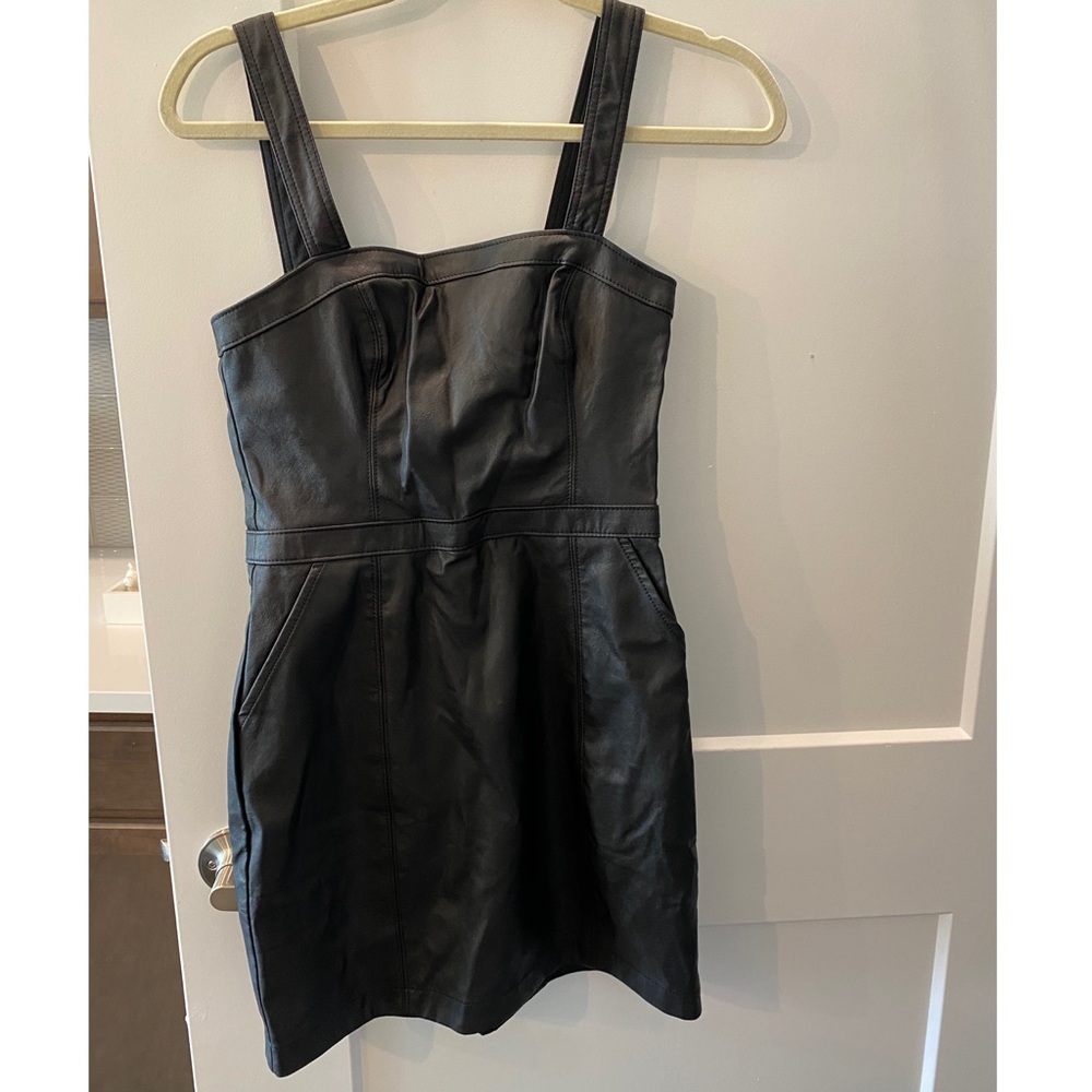 NWT Leather mini dress Abercrombie